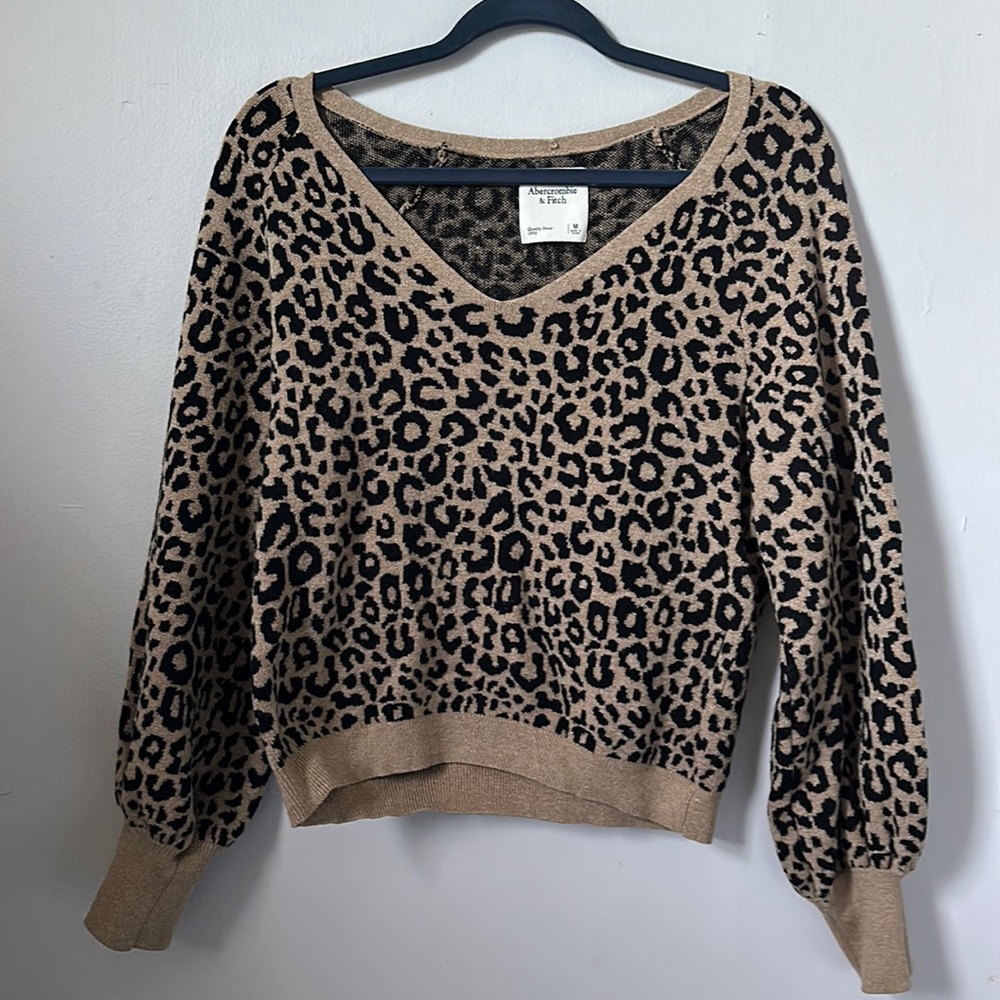 Abercrombie & Fitch cheetah print sweater